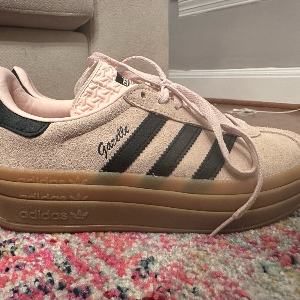 adidas gazelle platform sambas! color: wonder quartz/black